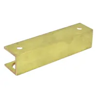 U-Profil 90x20x20mm Messing massiv | Bohrungen 2x 13mm...