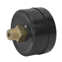 Manometer 0-6 bar / 0-87 psi | AG 1/4" hinten | Metallgehäuse Ø 52mm Schwarz