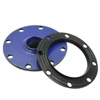 Gewindeflansch emailliert | Lochkreis 150mm | Gewinde...