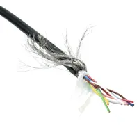 Li12YD11Y Spiral-Steuerleitung geschirmt | 4x2x0,25mm² PUR | 2m (max. 3m) Schwarz