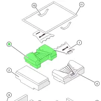 ETA 001-1802-05L18 Brennkammer Deckstein links, mit...