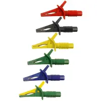 Krokodilklemmen mit 4mm Sicherheitsbuchsen | 85mm 10A | 6...