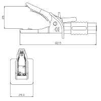 Krokodilklemmen mit 4mm Sicherheitsbuchsen | 85mm 10A | 6...