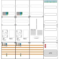 Zählerschrank, 2x eHZ/2R, TSG, Verteilerfeld/APZ