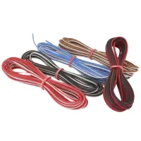 Sortiment Zwillingslitzen, 2x0,14mm², 5x5m, 5 Farben