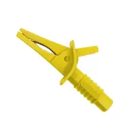 Krokodilklemme 85mm Gelb | 4mm Sicherheitsbuchse 10A