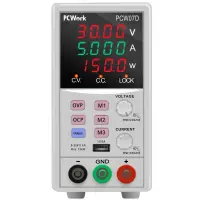 Labornetzgerät 0-50VDC 0-6A & USB-Ausgang 5V/2A...