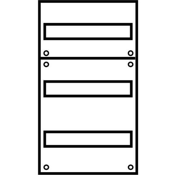 Aufputz Wandverteiler Komplettschrank, IP43, 1x3-reihig, 36TE (12TE Klemmraum)
