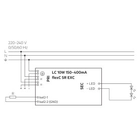 TRIDONIC LC 10W 150-400mA flexC SR EXC LED-Treiber, 10W, einstellbar, ready2mains