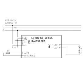 TRIDONIC LC 10W 150-400mA flexC SR EXC LED-Treiber, 10W, einstellbar, ready2mains