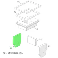 ETA 010-1801-03LI Brennkammer Schamotte links, Bohrung...