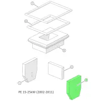 ETA 010-1801-03RE Brennkammer Schamotte rechts, Bohrung...