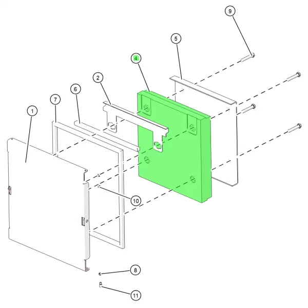 ETA SH 20-60 Vermiculiteisolierung für Fülltür, 354,5x330x60mm