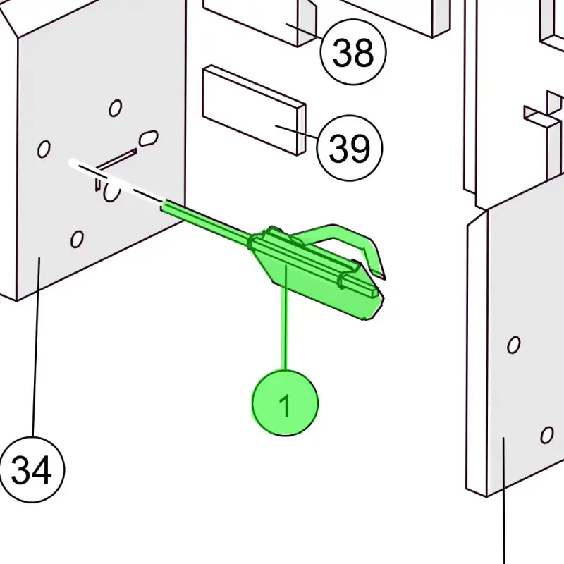 ETA PE 15-25 Rostklappe inkl. Welle und Dichtung