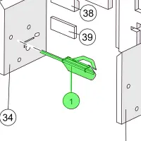ETA PE 15-25 Rostklappe inkl. Welle und Dichtung