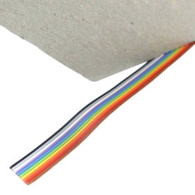 Flachbandleitung, 10x0,09mm², RM1,27mm, 300V, farbig, 30,5m Spule