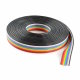 Flachbandleitung, 10x0,09mm², RM1,27mm, 300V, farbig, 3m