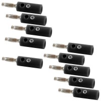 4mm Bananenstecker mit Schraubanschluss & Querloch,...