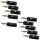4mm Bananenstecker mit Schraubanschluss & Querloch, 10 Stück, Schwarz