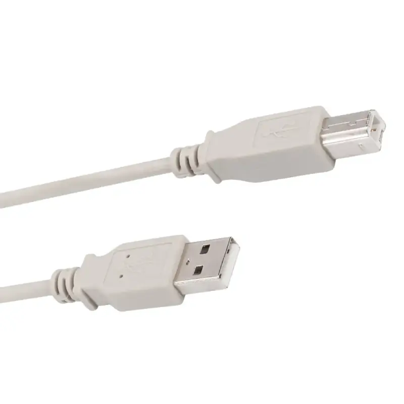 USB2.0 Anschlusskabel, USB-A Stecker/USB-B-Stecker, Grau, 1,8m