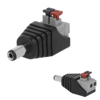 DC-Hohlstecker 5,5/2,1mm gerade | Klemmanschluss