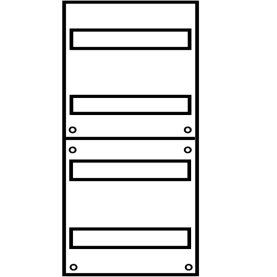 Aufputz Wandverteiler Komplettschrank, IP43, 1x4-reihig,...