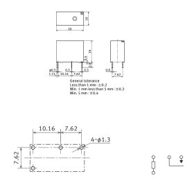 PANASONIC ALQ324 Print-Leistungsrelais, 24V-, 1 Schließer, 10A/250V~