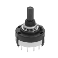 Stufen-Drehschalter 2x6 Positionen |  0,3A 125V | 26x34mm...