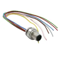 BINDER Serie 763 M12 Flanschstecker mit 20cm Kabel,...