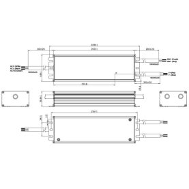 FSP200-FZAE(315)MG Konstantstrom-LED-Treiber, IP67, 200W, 1,58-3,15A, 64V, 1-10V dimmbar