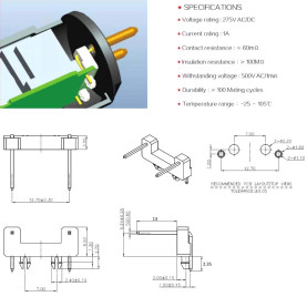 G13 Steckverbinder für LED-Röhren, RM12,7mm, 2-polig, Stiftlänge 13mm, 10 Stück