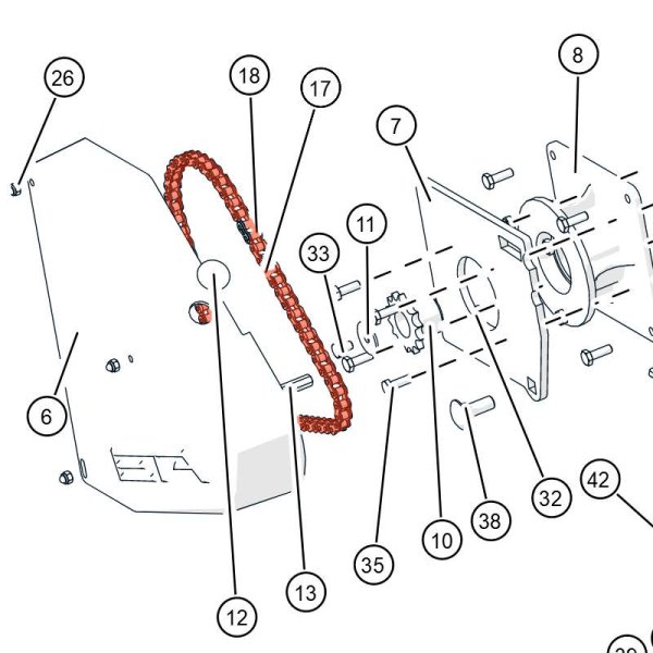 ETA HACK 20-130 / eHACK 20-170 Rollenkette für Stoker