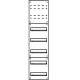 Aufputz Wandverteiler Komplettschrank, IP43, 1x7-reihig, 84TE (24TE Klemmraum)