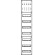 Aufputz Wandverteiler Komplettschrank, IP43, 1x9-reihig, 108TE (24TE Klemmraum)