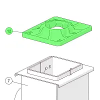 ETA 015-1141-03 Brennkammerabdeckung, Stahlguss | PU7-15