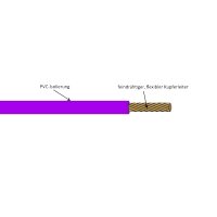 H05V-K 1,00mm² Aderleitung flexibel | Schaltlitze 100m Violett