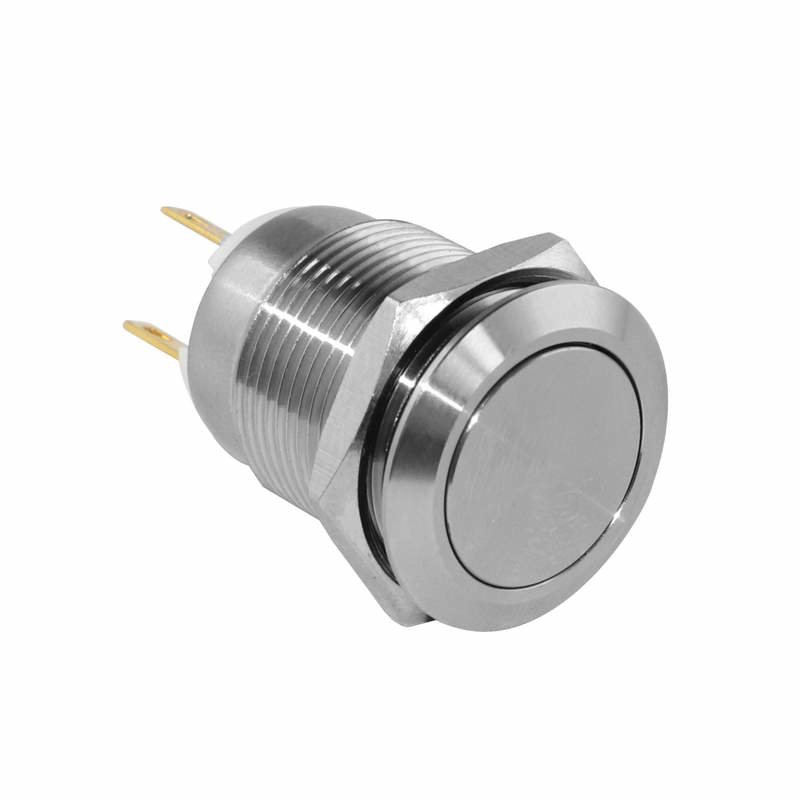 22mm SW Drucktaster LED weiß Klingelknopf Hupe Edelstahl Wasserdicht IP67 