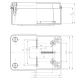 IP65 Elektro-/Elektronikgehäuse mit Gummidichtung, ABS, lichtgrau, 120x80x50mm