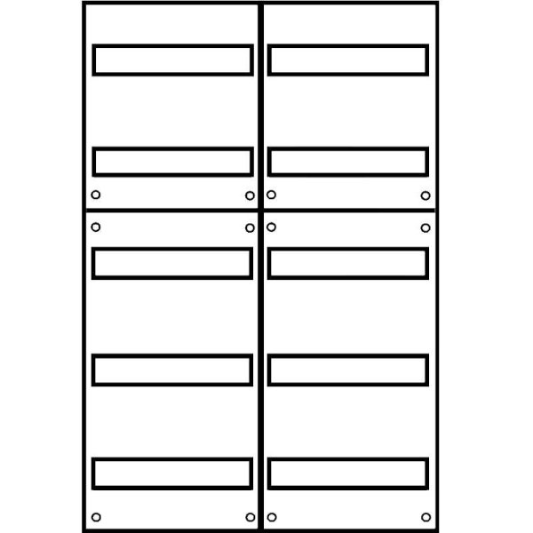 Aufputz Wandverteiler Komplettschrank, IP43, 2x5-reihig, 120TE (24TE Klemmraum)