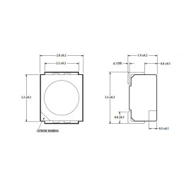 AVAGO HSMA-A100-Q00J1 SMD LED, bernstein, 100mcd, 20mA