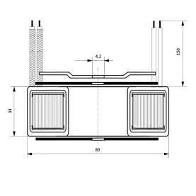 Ringkerntransformator, 60VA, 230V zu 12V, 5A, 80x34mm