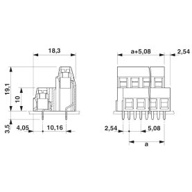 PHOENIX CONTACT MKKDSN1,5/3-5,08 Leiterplattenklemme, RM5,08, 3+3-polig