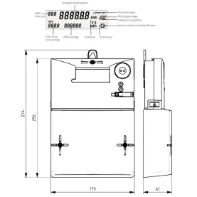 3-Punkt Zweirichtungs-Drehstromzähler, elektronisch, Lieferung/Bezug, 100A, MID