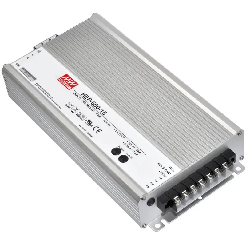 MEAN WELL Serie HEP-600 Industrie-Schaltnetzteile mit Schraubklemmen, 600W