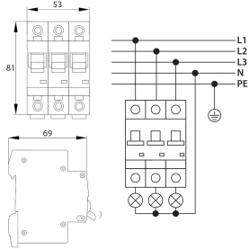 SCHELINGER G8-3P-C32 Leitungsschutzschalter, 3-polig, C32A, 3TE