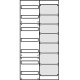 Aufputz Wandverteiler Komplettschrank, IP43, 1x7-reihig, 1x Mediafeld