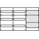 Aufputz Wandverteiler Komplettschrank, IP43, 2x3-reihig, 1x Mediafeld