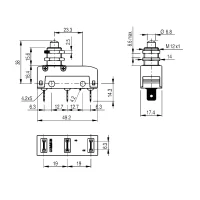 ETA Schalter mit Flachsteckzunge MK H11D10