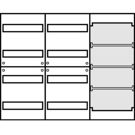 Aufputz Wandverteiler Komplettschrank, IP43, 2x4-reihig,...