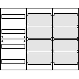 Aufputz Wandverteiler Komplettschrank, IP43, 1x4-reihig,...